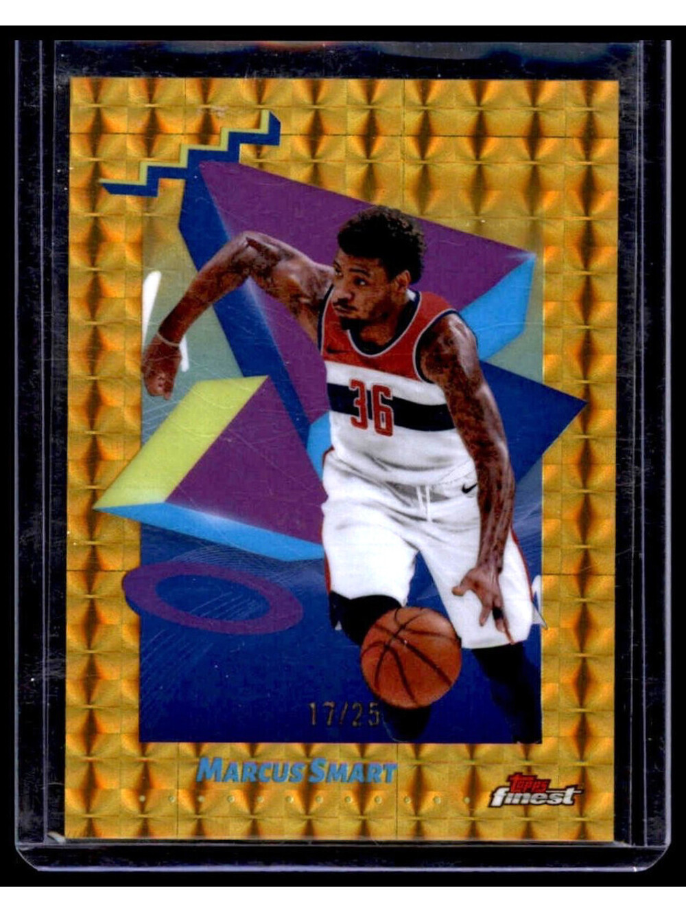 2024-25 Topps Finest - Uncommon Marcus Smart #142 Gold Geometric Refractor 17/25